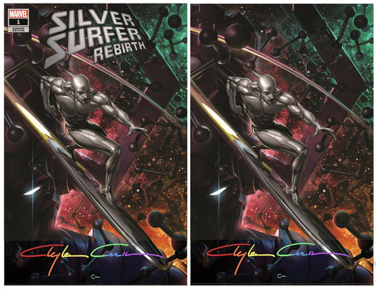 SILVER SURFER REBIRTH #1 CLAYTON CRAIN TRADE/VIRGIN VARIANT SET LIMITED TO 750 SETS WITH COA INFINITY SIGNED