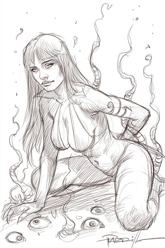 VAMPIRELLA #17 1:50 PARRILLO B&W VIRGIN VARIANT