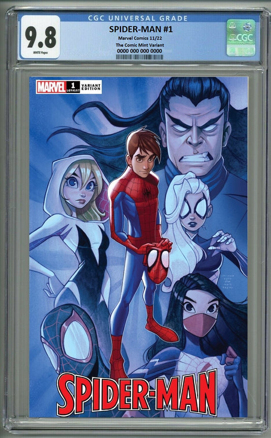 SPIDER-MAN #1 CHRISSIE ZULLO VARIANT LIMITED TO 600 COPIES WITH NUMBERED COA CGC 9.8