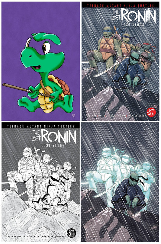 TMNT LAST RONIN LOST YEARS #3 ERIC HEARD NEGATIVE BABY VIRGIN  VARIANT LIMITED TO 777 COPIES WITH NUMBERED COA + 1:25, 1:50 & 1:100 VARIANTS