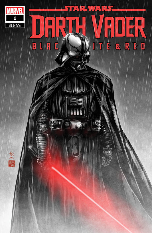 STAR WARS DARTH VADER BLACK WHITE AND RED #1 TAKASHI OKAZAKI TRADE DRESS VARIANT LIMITED TO 800 COPIES WITH NUMBERED COA