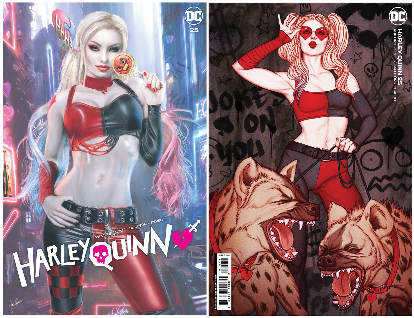HARLEY QUINN #25 NATALI SANDERS VARIANT LIMITED TO 600 COPIES WITH NUMBERED COA + 1:25 VARIANT