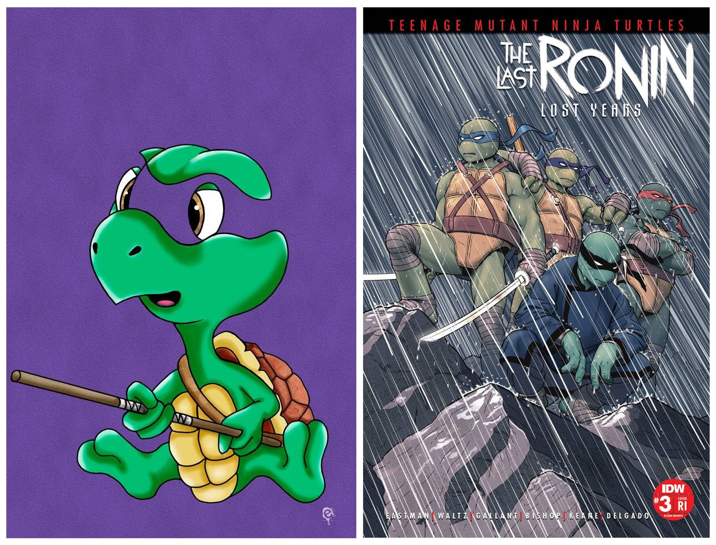 TMNT LAST RONIN LOST YEARS #3 ERIC HEARD NEGATIVE BABY VIRGIN VARIANT LIMITED TO 777 COPIES WITH NUMBERED COA + 1:25 VARIANTS
