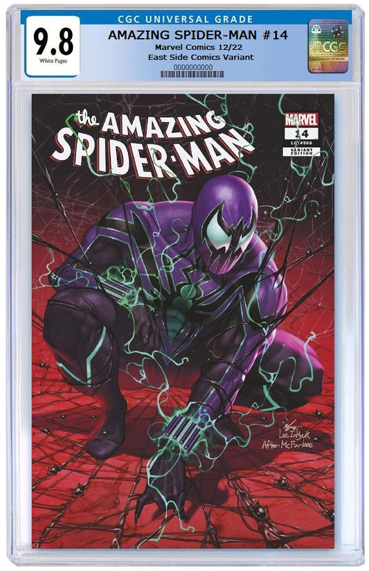 AMAZING SPIDER-MAN #14 INHYUK LEE VARIANT LIMITED TO 800 COPIES WITH NUMBERED COA CGC 9.8 PREORDER