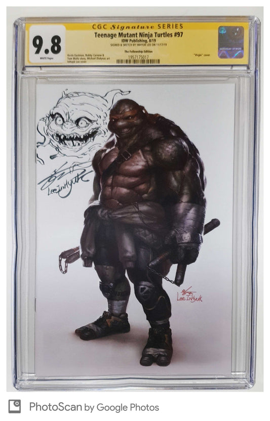 TMNT ONGOING #97 INHYUK LEE VIRGIN VARIANT LIMITED TO 500 CGC 9.8 KANG REMARK