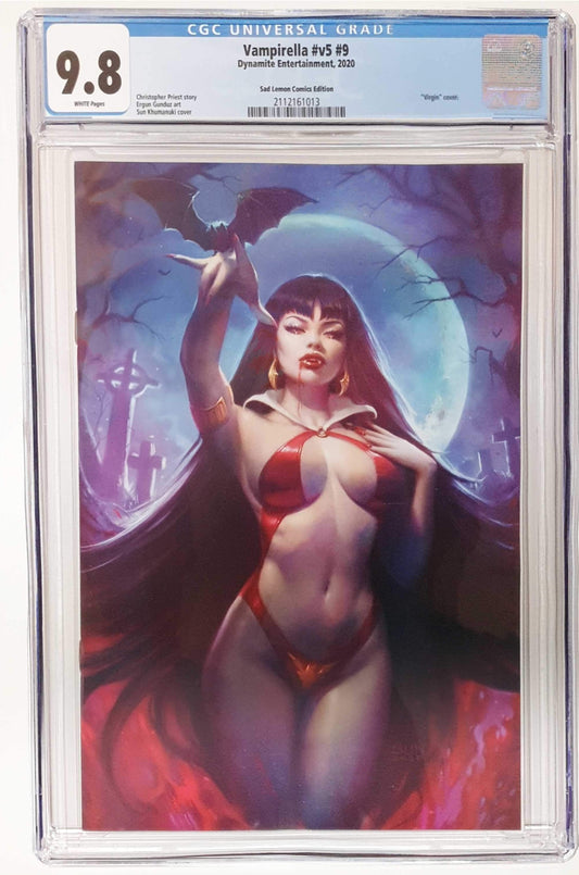 VAMPIRELLA #9 SUN KHAMUNAKI VIRGIN VARIANT LIMITED TO 500 COPIES CGC 9.8