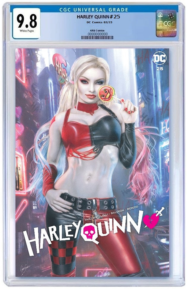 HARLEY QUINN #25 NATALI SANDERS VARIANT LIMITED TO 600 COPIES WITH NUMBERED COA CGC 9.8