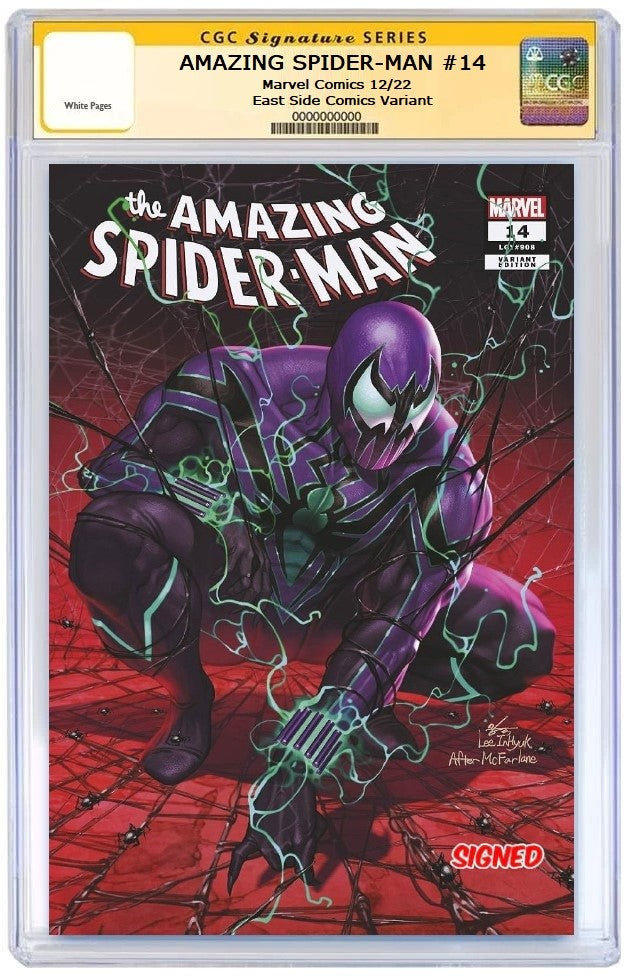 AMAZING SPIDER-MAN #14 INHYUK LEE VARIANT LIMITED TO 800 COPIES WITH NUMBERED COA CGC SS 9.8