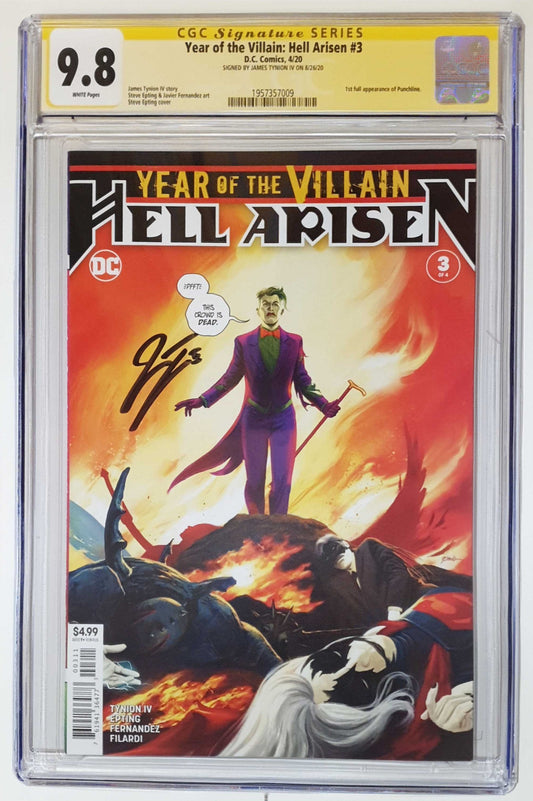 YEAR OF THE VILLAIN HELL ARISEN #3 1ST PRINT CGC SS 9.8 SIGNED BY JAMES TYNION IV