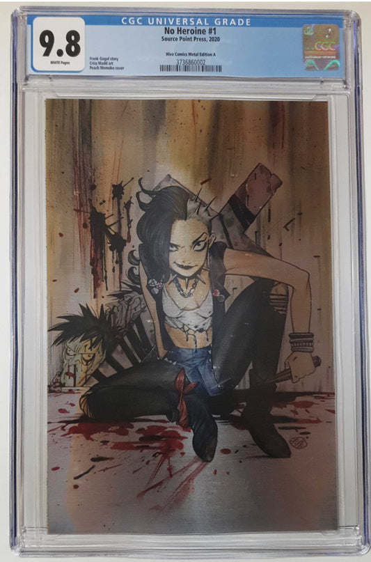 NO HEROINE #1 PEACH MOMOKO METAL VIRGIN VARIANT LIMITED TO 20 COPIES CGC 9.8