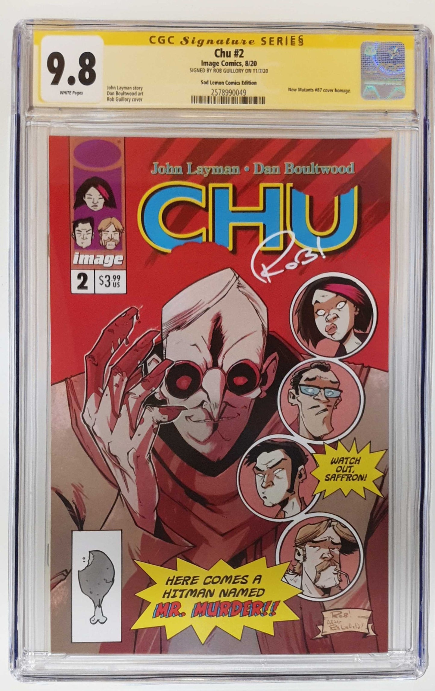 CHU #2 ROB GUILLORY NEW MUTANTS 87 HOMAGE VARIANT LIMITED TO 500 CGC 9.8 SS