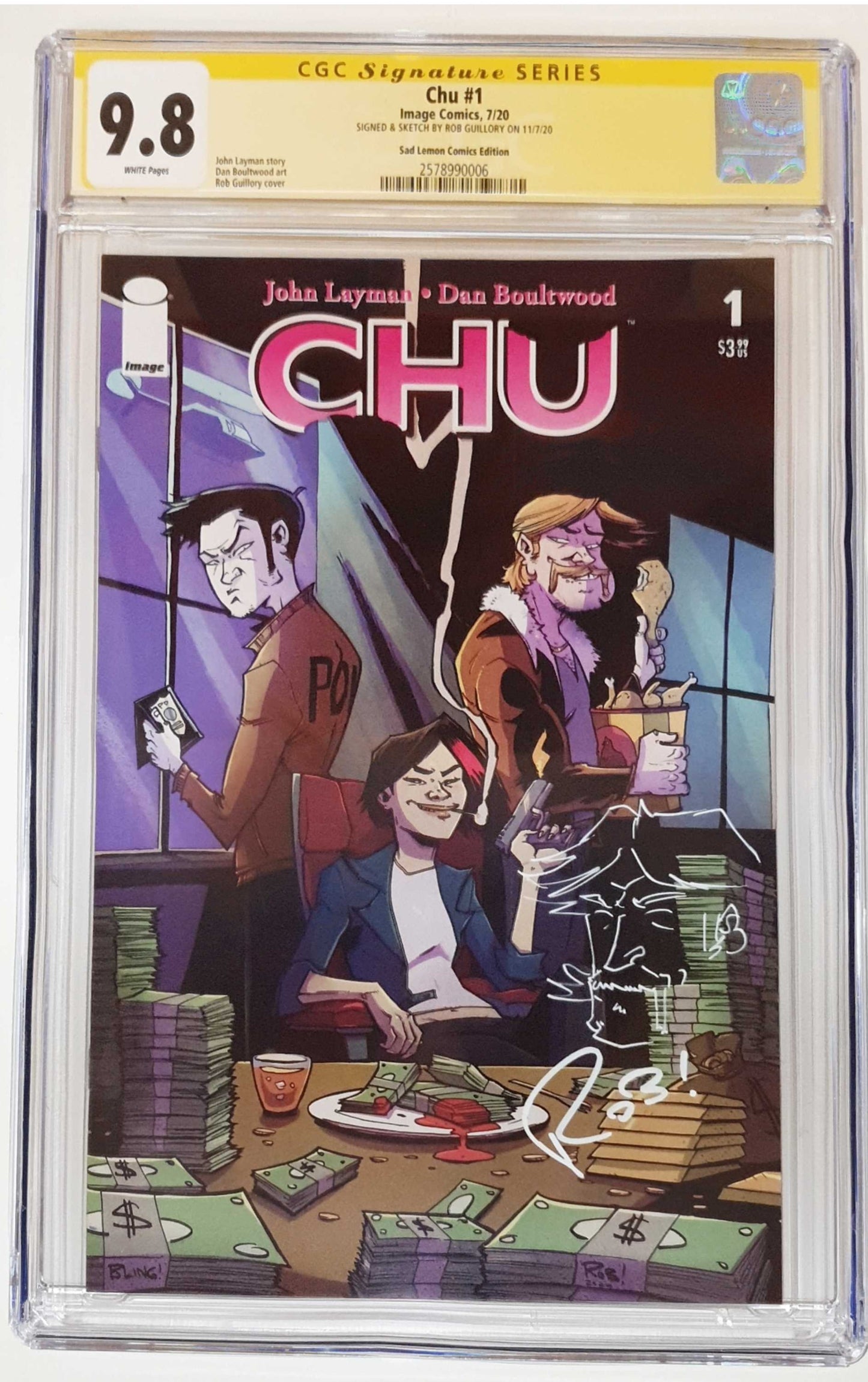 CHU #1 ROB GUILLORY VARIANT LIMITED TO 500 COPIES CGC 9.8 JOHN REMARK