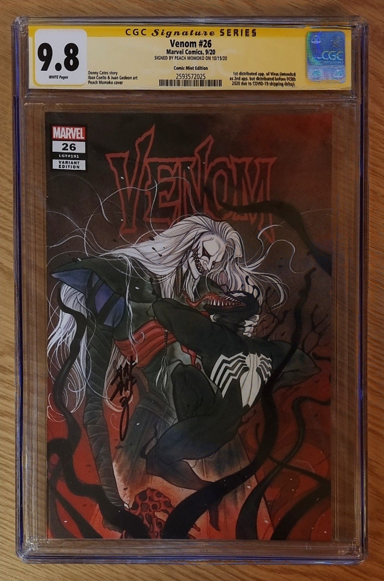 VENOM #26 PEACH MOMOKO KNULL TRADE DRESS VARIANT LIMITED TO 3000 CGC SS 9.8