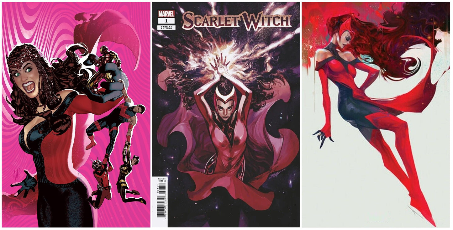 SCARLET WITCH #1 ADAM HUGHES VIRGIN VARIANT LIMITED TO 500 COPIES + 1:25 & 1:100 VARIANTS
