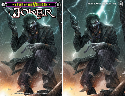 JOKER YEAR OF THE VILLAIN #1 FRANCESCO MATTINA TRADE DRESS/MINIMAL TRADE VARIANT SET LIMITED TO 1000 SETS