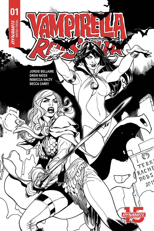 04/09/2019 RED SONJA VAMPIRELLA #1 1:50 DODSON B&W VARIANT