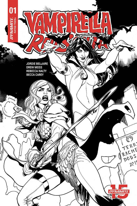 04/09/2019 RED SONJA VAMPIRELLA #1 1:50 DODSON B&W VARIANT