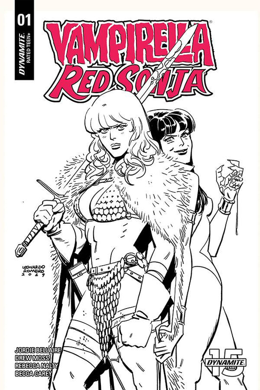 04/09/2019 RED SONJA VAMPIRELLA #1 1:40 ROMERO & BELLAIRE B&W VARIANT