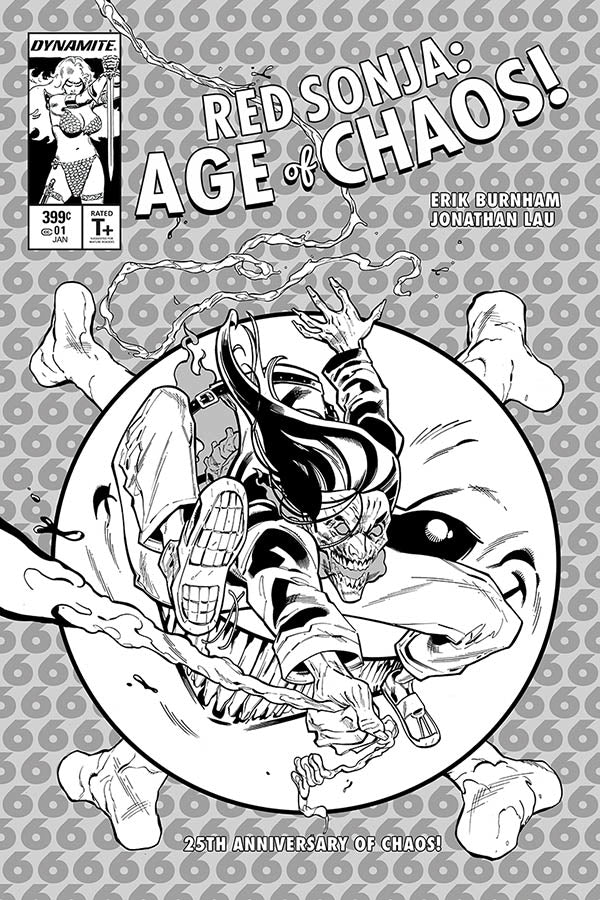22/01/2020 RED SONJA AGE OF CHAOS #1 1:21 TORMEY B&W FOC VARIANT