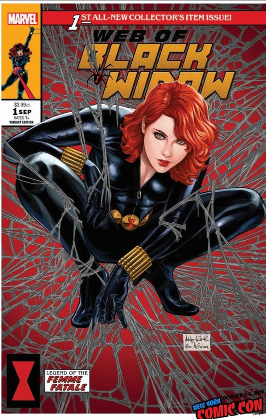 WEB OF BLACK WIDOW #1 ASHLEY WITTER MCFARLANE SPIDER-MAN HOMAGE NYCC VARIANT