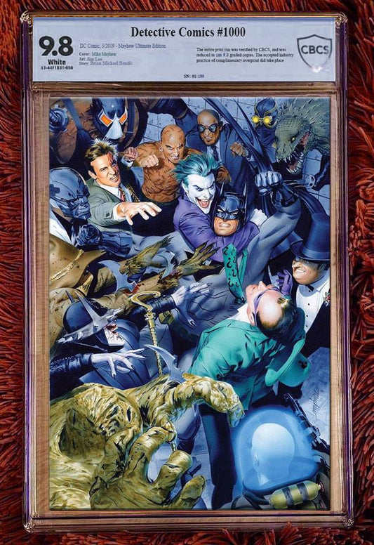 DETECTIVE COMICS #1000 MIKE MAYHEW ULTIMATE VIRGIN VARIANT LIMITED TO 180 CBCS 9.8 + SIGNED & NUMBERED PENCILS CERT