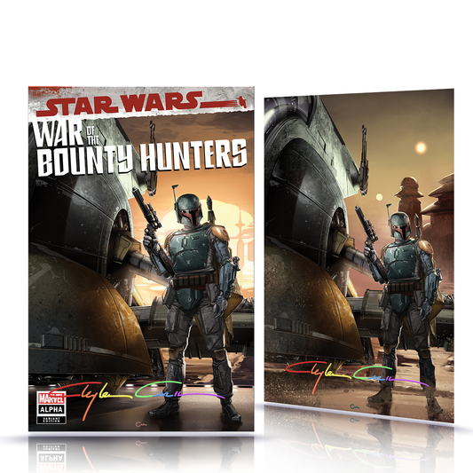 STAR WARS WAR BOUNTY HUNTERS ALPHA #1 CLAYTON CRAIN CLOUD CITY TRADE/JABBA'S PALACE VIRGIN INFINITY SIGNED SET