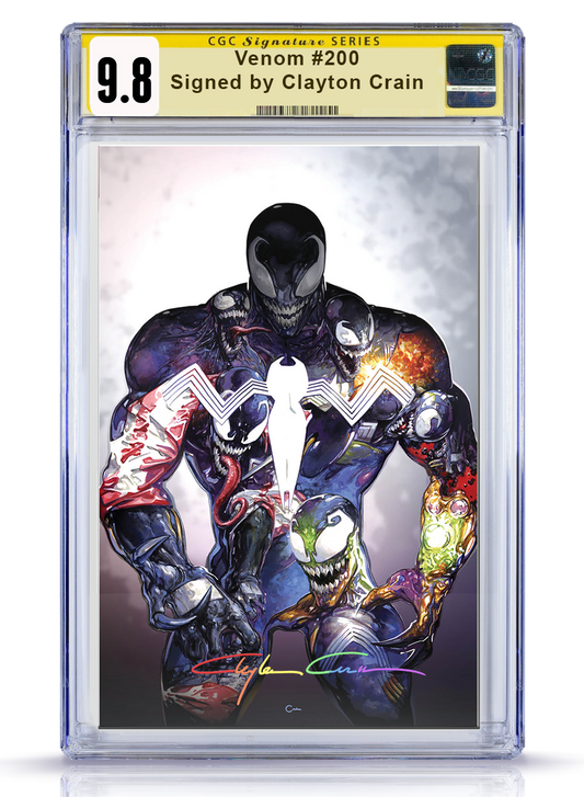 VENOM #200 CLAYTON CRAIN VIRGIN VARIANT CGC SS 9.8 WITH INFINITY SIGNATURE