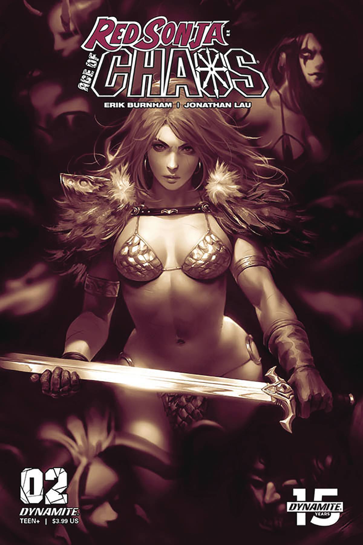 19/02/2020 RED SONJA AGE OF CHAOS #2 1:25 CHEW MONOCHROMATIC VARIANT
