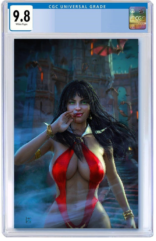 VAMPIRELLA DARK POWERS #1 TIAGO DA SILVA BATS & CASTLE VARIANT LIMITED TO 500 CGC 9.8 PREORDER
