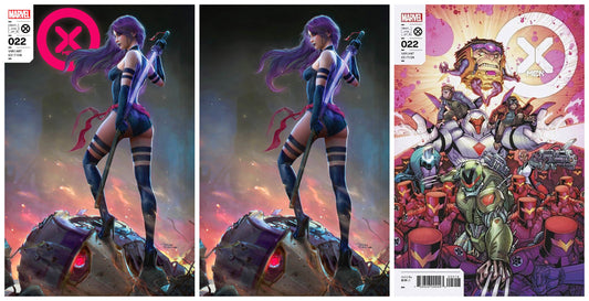 X-MEN #22 TIAGO DA SILVA PSYLOCKE TRADE/VIRGIN VARIANT SET LIMITED TO 1000 SETS + 1:25 VARIANT