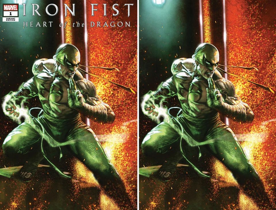 IRON FIST HEART OF THE DRAGON #1 GABRIELE DELL'OTTO TRADE/VIRGIN VARIANT SET LIMITED TO 800 SETS WITH COA & 1:25/1:50 RATIOS