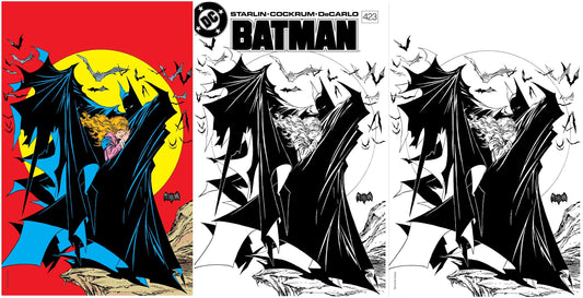 BATMAN #423 TODD MCFARLANE VIRGIN & ORIGINAL ART VARIANT 3 SET LIMITED TO 1000 COPIES