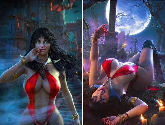 VAMPIRELLA #16/DARK POWERS #1 TIAGO DA SILVA VARIANT SET LIMITED TO 350 SETS