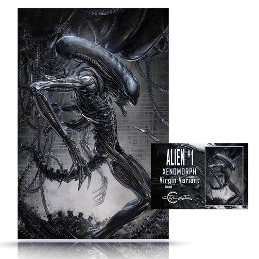 ALIEN #1 CLAYTON CRAIN EXCLUSIVE XENOMORPH VIRGIN VARIANT LIMITED TO 1000 COPIES WITH NUMBERED COA