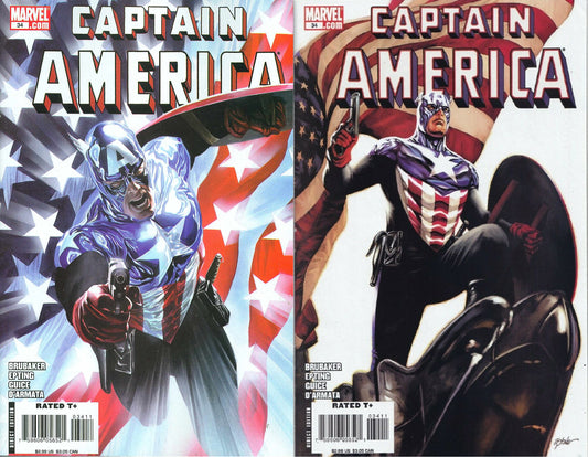 CAPTAIN AMERICA #34 - 1ST BUCKY AS NEW CAP - ALEX ROSS & STEVE EPTING COVER SET