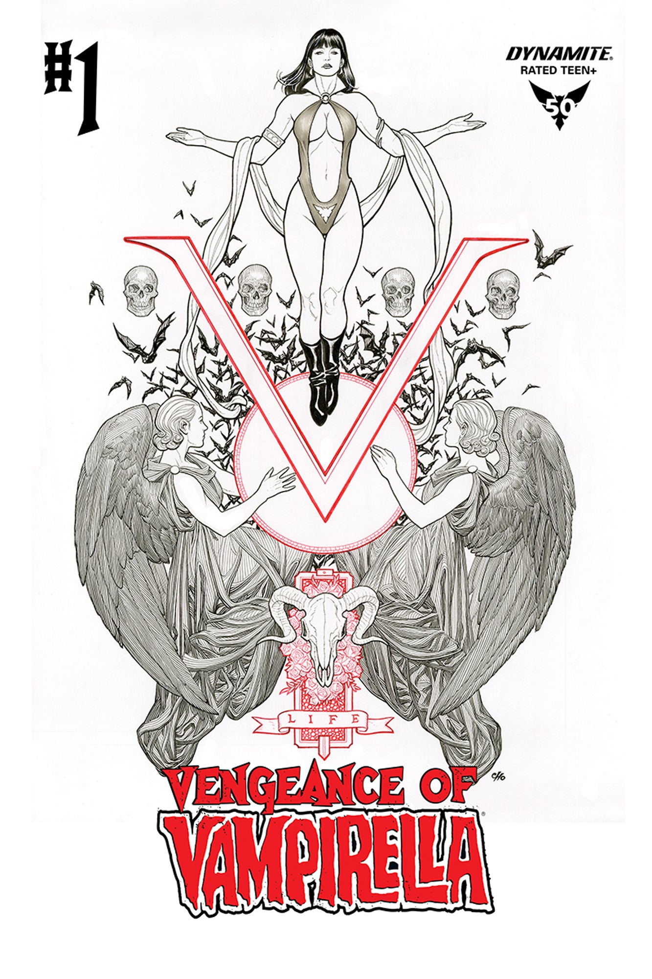 09/10/2019 VENGEANCE OF VAMPIRELLA #1 1:50 CHO B&W VARIANT