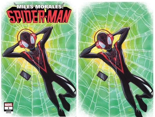 MILES MORALES SPIDER-MAN #1 CHRISSIE ZULLO TRADE/VIRGIN VARIANT SET LIMITED TO 500 SETS WITH NUMBERED COA