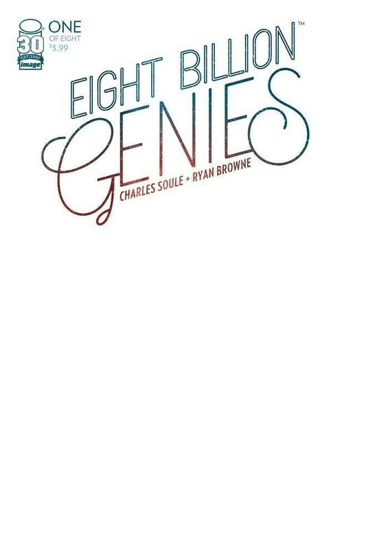 EIGHT BILLION GENIES #1 (OF 8) RARE BLANK VARIANT