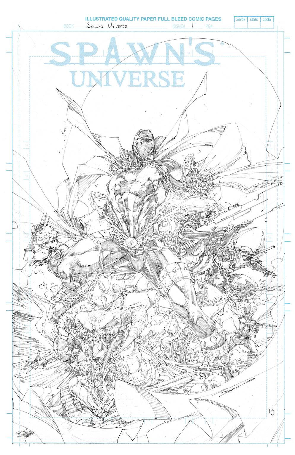 SPAWN UNIVERSE #1 1:50 BOOTH SKECTH VARIANT