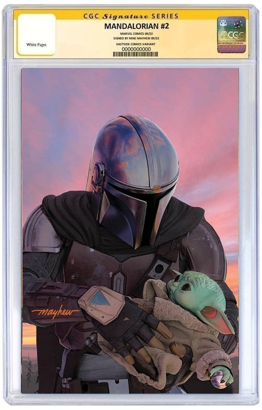 STAR WARS MANDALORIAN #2 MIKE MAYHEW VIRGIN VARIANT LIMITED TO 1000 CGC SS PREORDER
