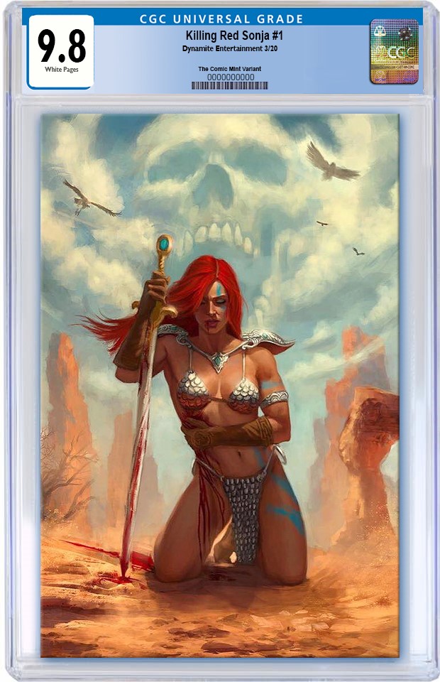 KILLING RED SONJA #1 AARON BARTLING VIRGIN VARIANT LIMITED TO 500 CGC 9.8 PREORDER