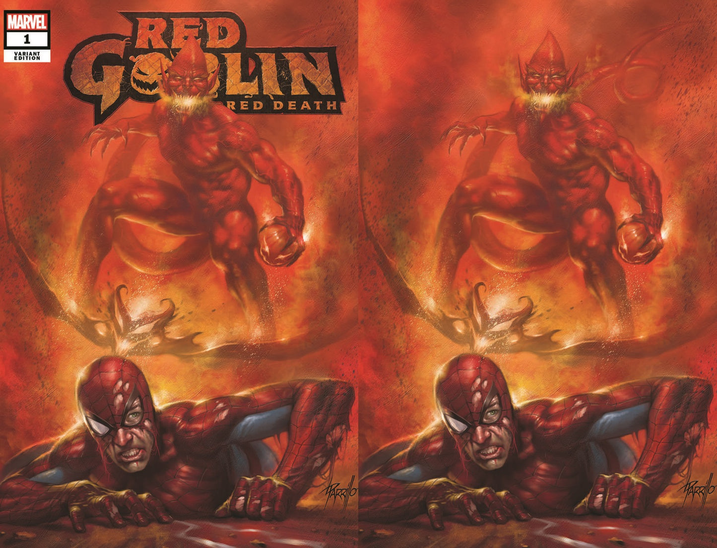 RED GOBLIN RED DEATH #1 LUCIO PARRILLO TRADE DRESS/VIRGIN VARIANT SETS LIMITED TO 600 SETS WITH NUMBERED COA