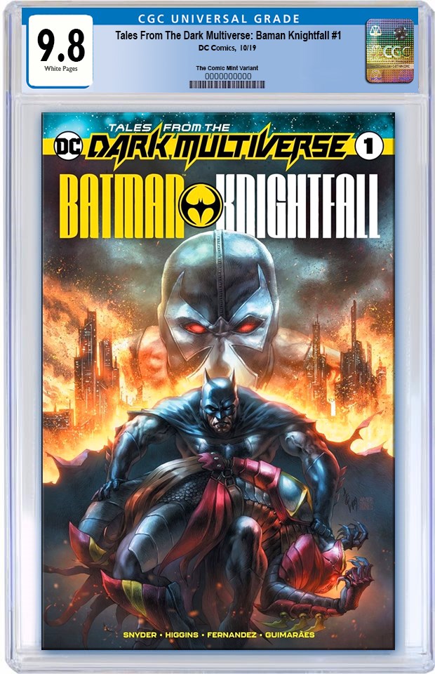 TALES FROM THE DARK MULTIVERSE BATMAN KNIGHTFALL #1 ALAN QUAH BATMAN #497 HOMAGE VARIANT LIMITED TO 600 COPIES WITH NUMBERED COA CGC 9.8 PREORDER