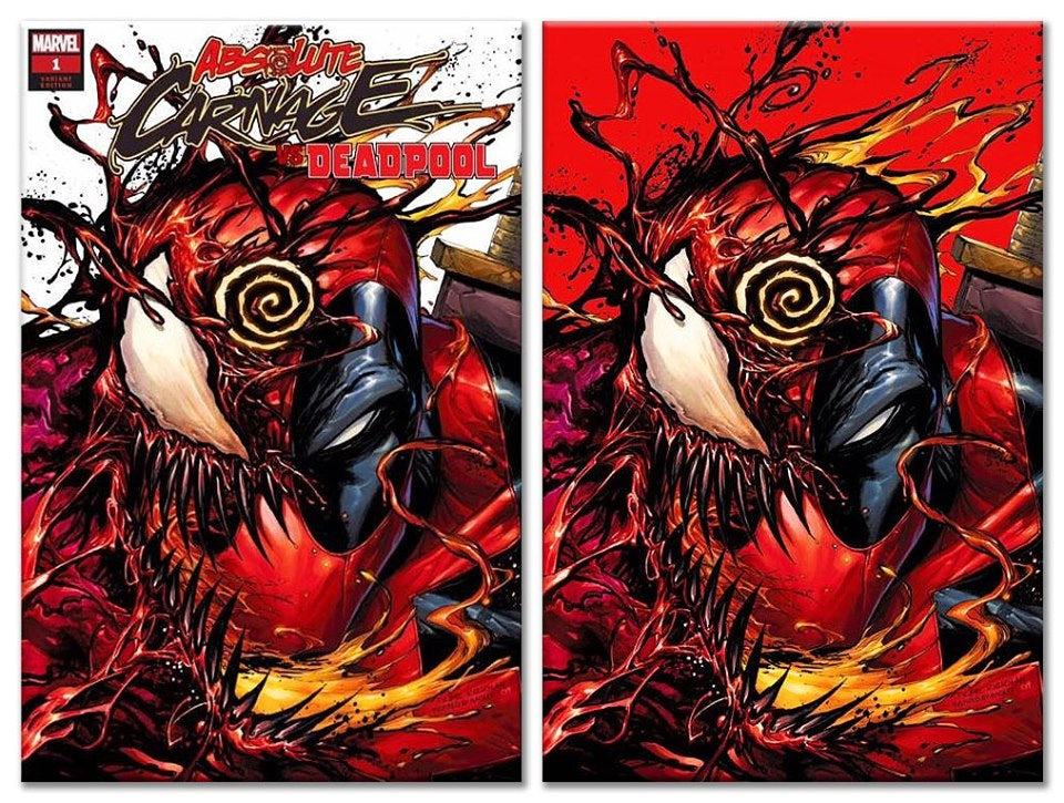 ABSOLUTE CARNAGE VS DEADPOOL #1 TYLER KIRKHAM TRADE DRESS/RED VIRGIN VARIANT SET LIMITED TO 1000 SETS
