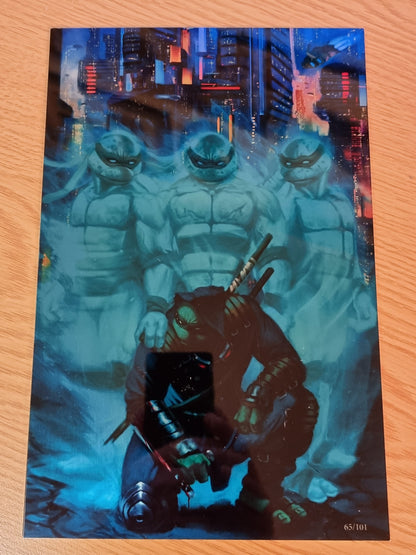 TMNT THE LAST RONIN #1 AARON BARTLING METAL VARIANT 63/101 & COLLECTORS COIN