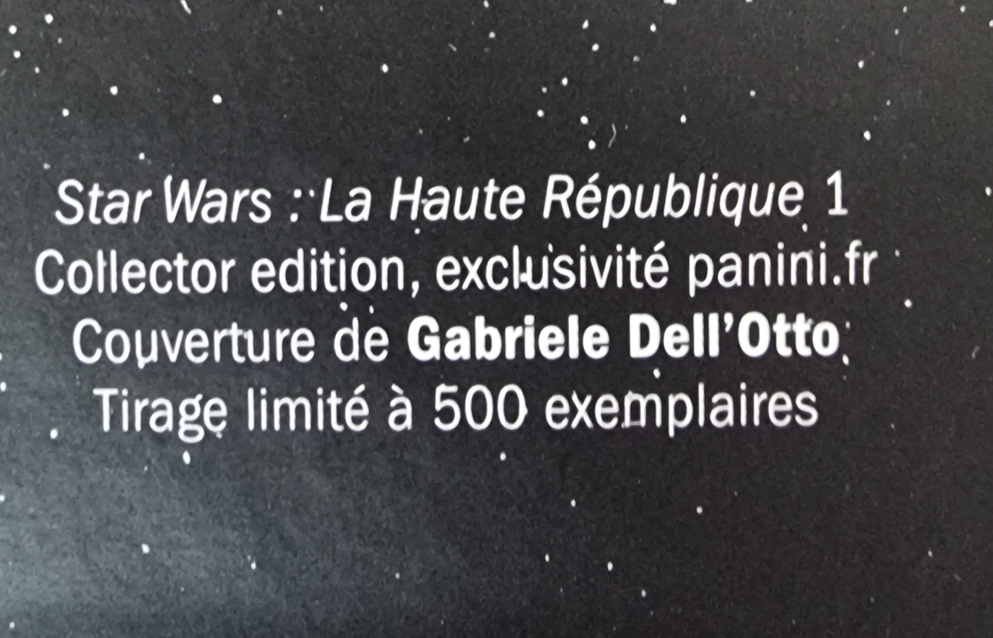 HIGH REPUBLIC #1 PANINI FRANCE GABRIELLE DELL'OTTO VIRGIN VARIANT WITH SIGNED PRINT LIMITED TO 500 COPIES - RAREST VERSION