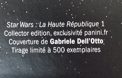 HIGH REPUBLIC #1 PANINI FRANCE GABRIELLE DELL'OTTO VIRGIN VARIANT WITH SIGNED PRINT LIMITED TO 500 COPIES - RAREST VERSION