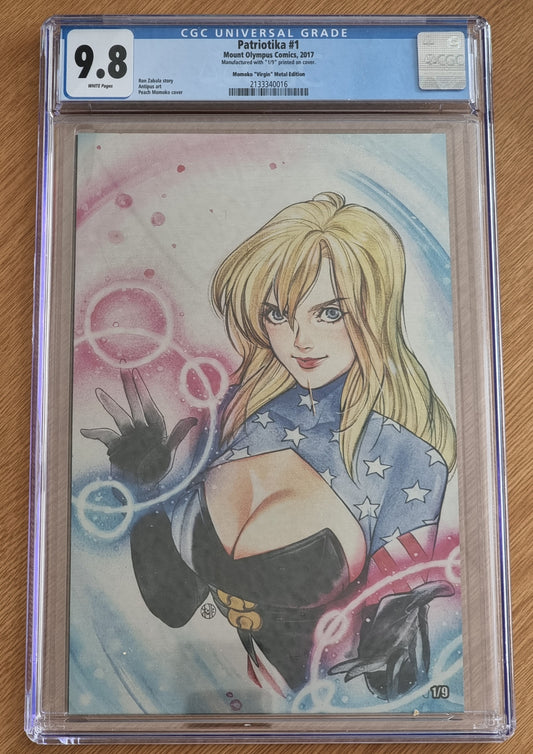 PATRIOTIKA #1 PEACH MOMOKO METAL VIRGIN VARIANT LIMITED TO 9 COPIES 1/9 CGC 9.8