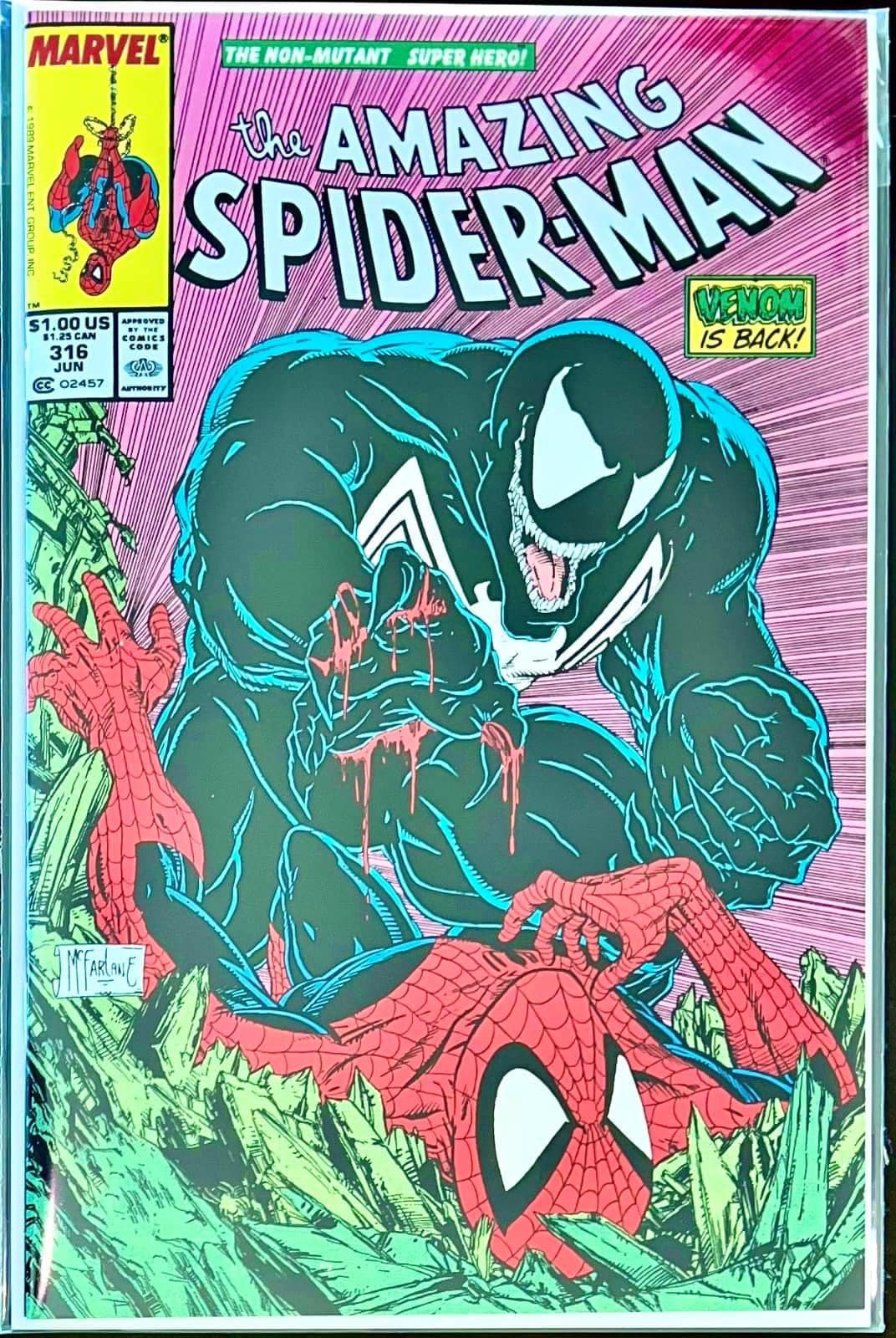 AMAZING SPIDER-MAN #316 TODD MCFARLANE MEXICAN FOIL VARIANT LIMITED TO 1000 COPIES