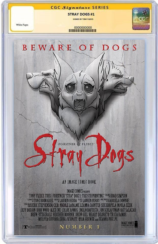 STRAY DOGS #1 5TH PRINT VARIANT CGC SS PREORDER